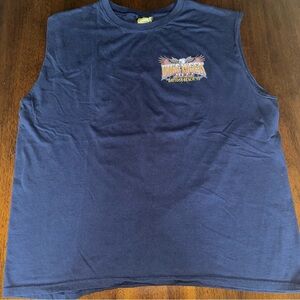 Bike Week 2022 Daytona Beach Navy Tank Top American Pride Eagle Size XL